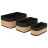 3S. x Home 3 paniers en tissu marron Clearance