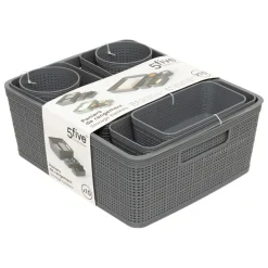 3S. x Home 10 paniers organisateurs gris New