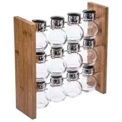 3S. x Home 12 Pots à Épices avec son Support en Bambouvoir Online
