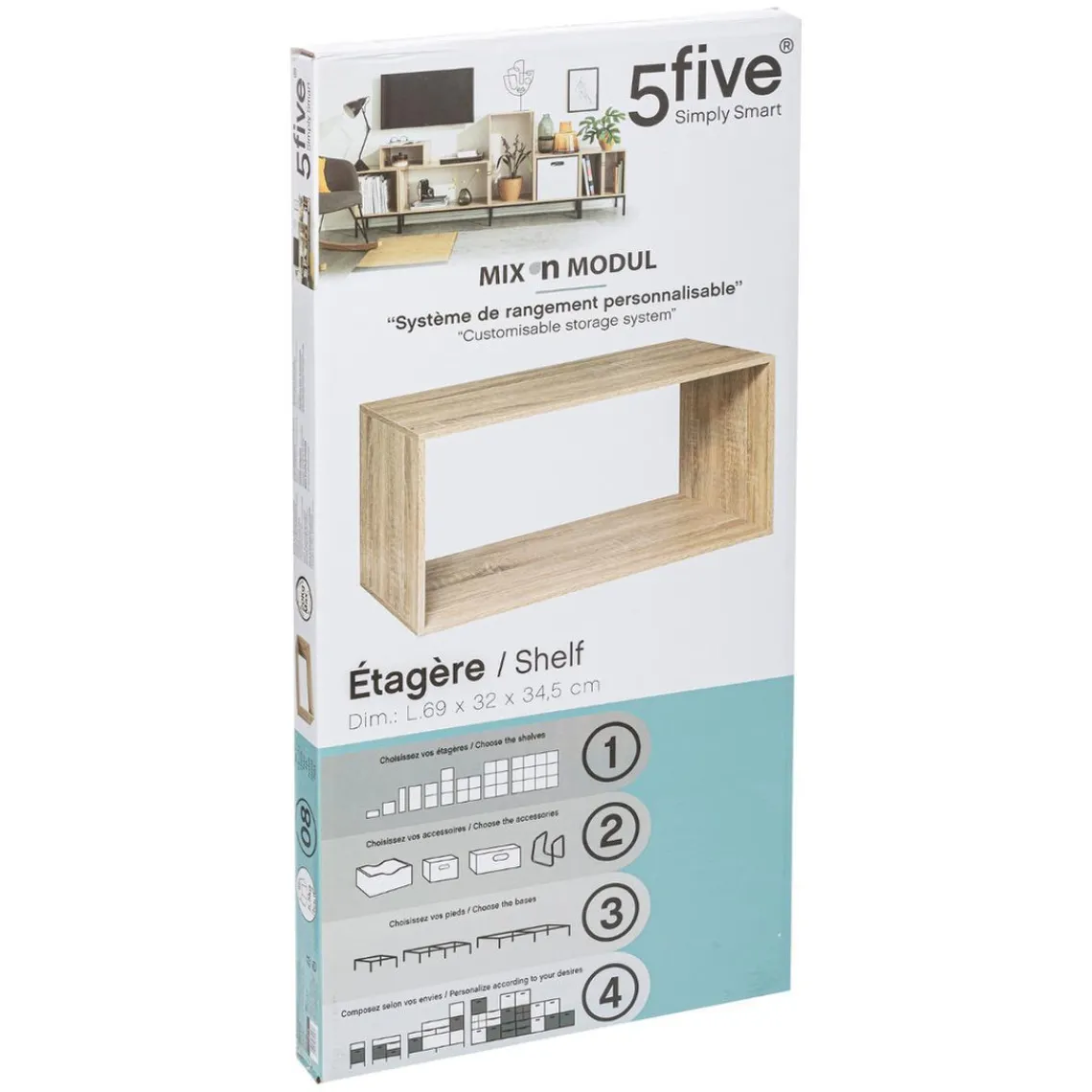 3S. x Home 1 Étagère rectangulaire Mix Nature Online