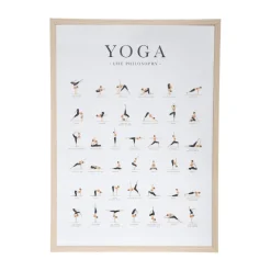 3S. x Home Affiche cadre yoga 52x72cm en panneau de bois MDF Online
