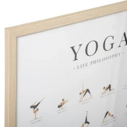 3S. x Home Affiche cadre yoga 52x72cm en panneau de bois MDF Online