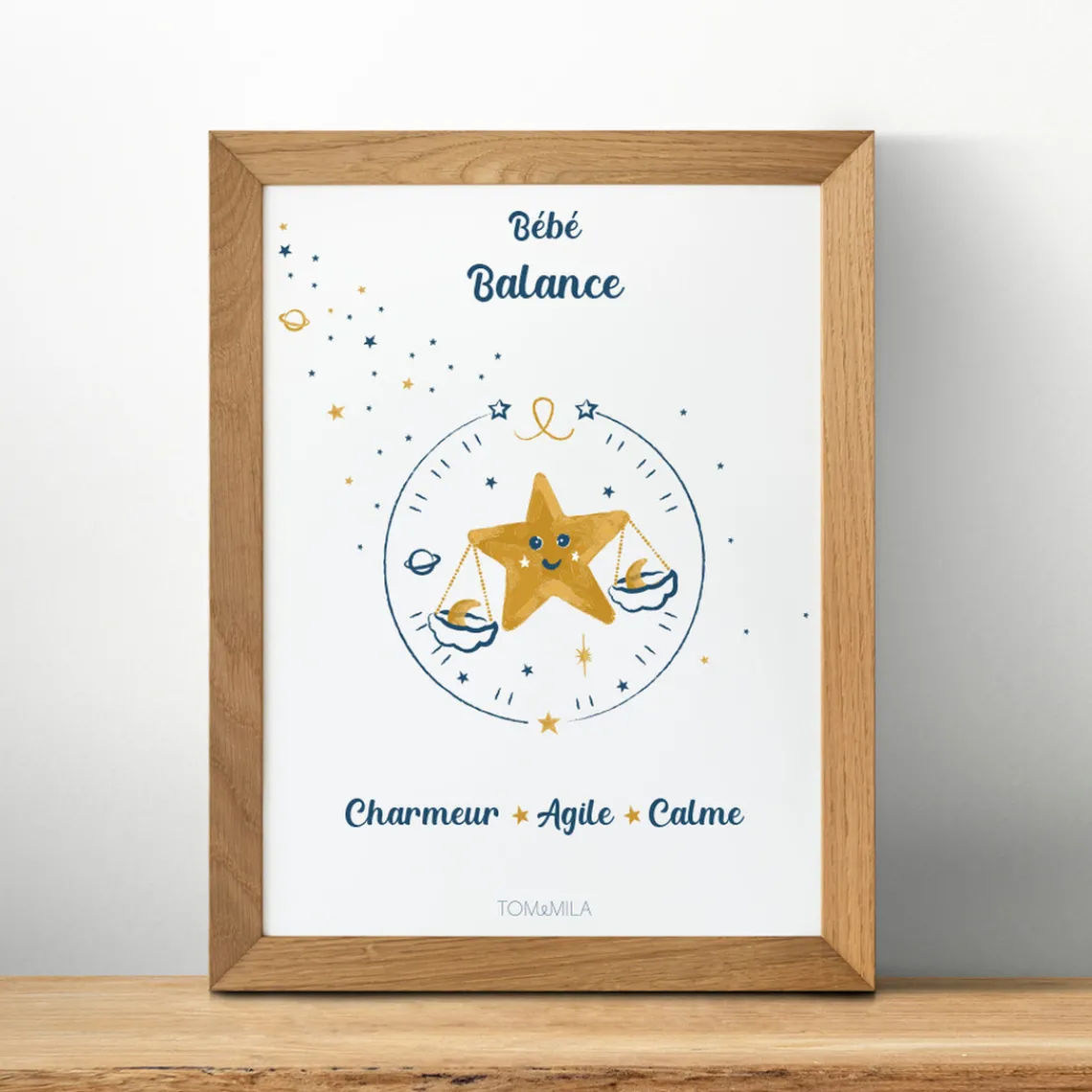 Tom & Mila Affiche de décoration bébé Balance Outlet
