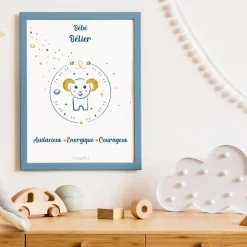 Tom & Mila Affiche de décoration bébé Bélier Best