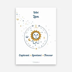 Tom & Mila Affiche de décoration bébé Lion Best
