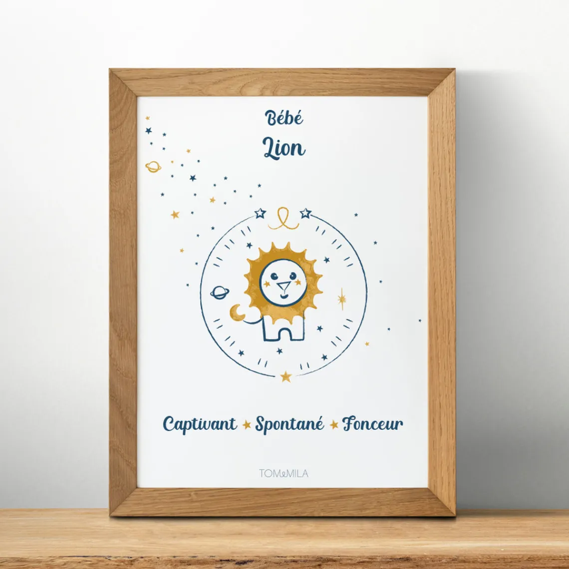 Tom & Mila Affiche de décoration bébé Lion Best