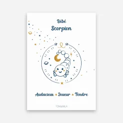 Tom & Mila Affiche de décoration bébé Scorpion Best