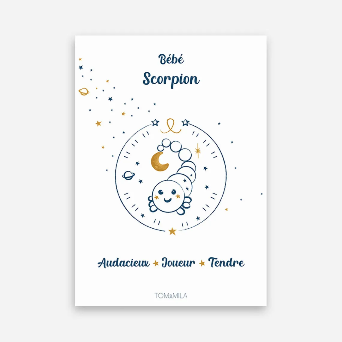 Tom & Mila Affiche de décoration bébé Scorpion Best