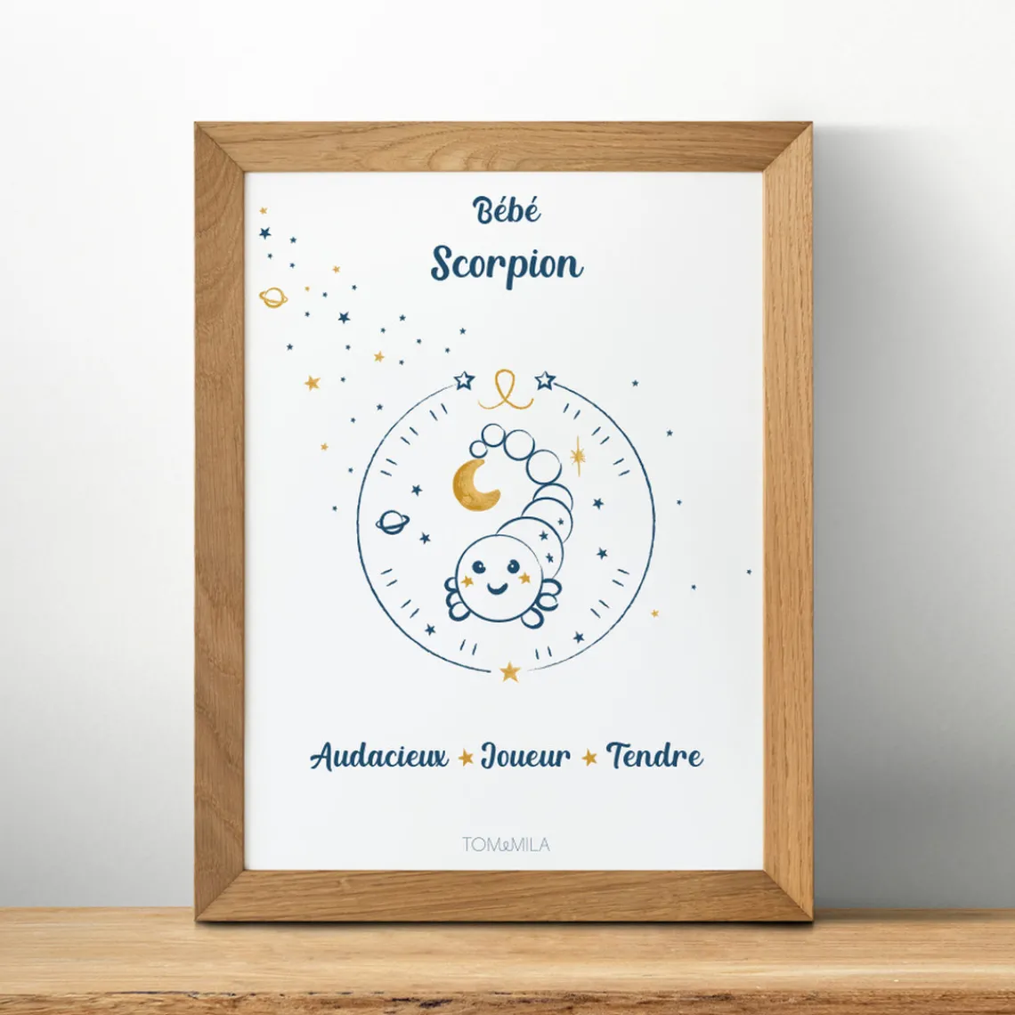 Tom & Mila Affiche de décoration bébé Scorpion Best