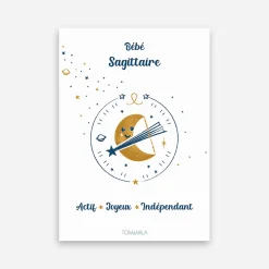 Tom & Mila Affiche de décoration bébé Sagittaire Clearance
