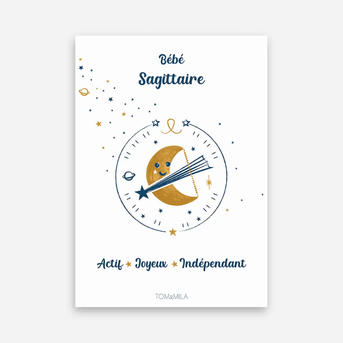 Tom & Mila Affiche de décoration bébé Sagittaire Clearance