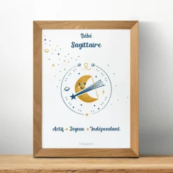 Tom & Mila Affiche de décoration bébé Sagittaire Clearance