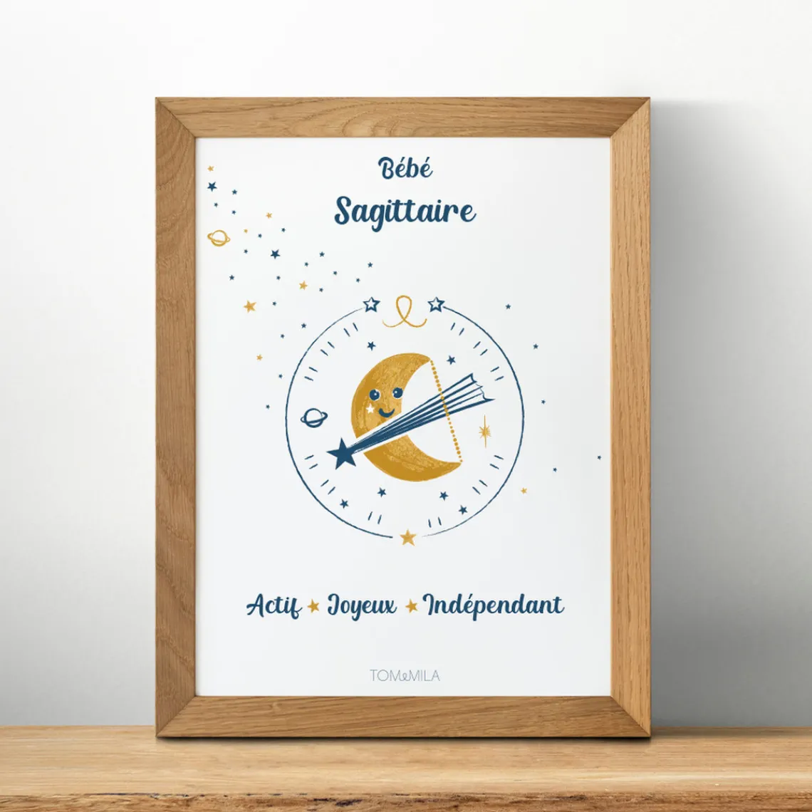 Tom & Mila Affiche de décoration bébé Sagittaire Clearance