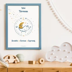 Tom & Mila Affiche de décoration bébé Verseau Clearance
