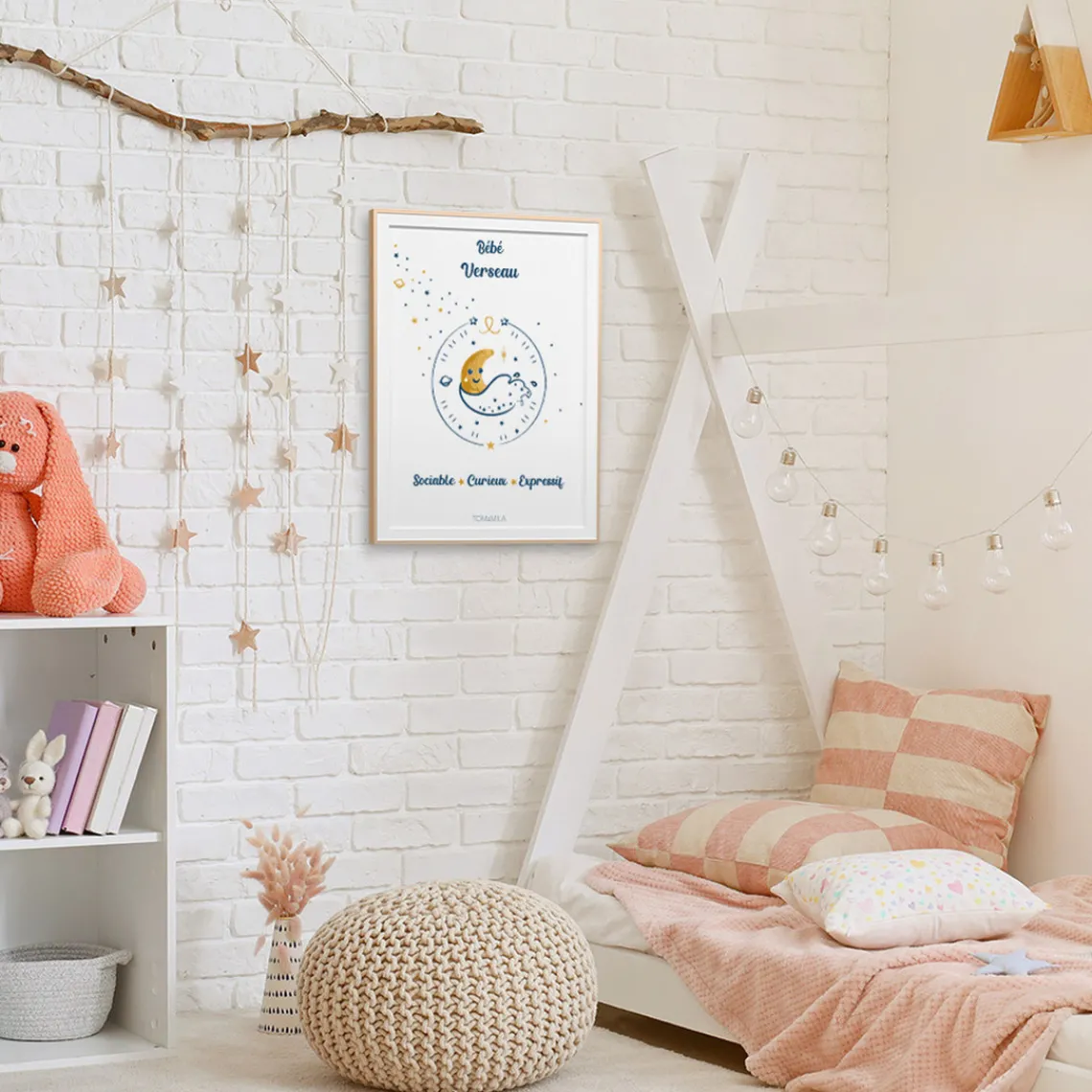 Tom & Mila Affiche de décoration bébé Verseau Clearance