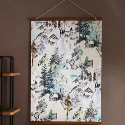 Becquet Affiche paysage hutte chalets montagne Online