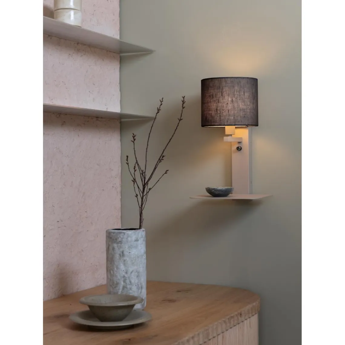 It s About Romi Applique Florence sable abat-jour noir Sale