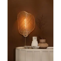 Good & Mojo Applique murale Kinabalu bambou abat-jour naturel marron Clearance