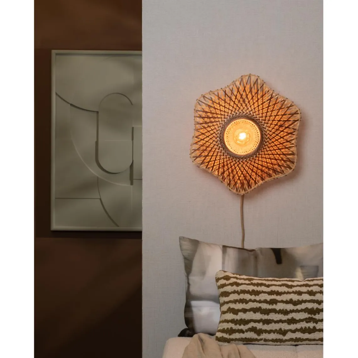 Good & Mojo Applique murale Madura bambou naturel marron New