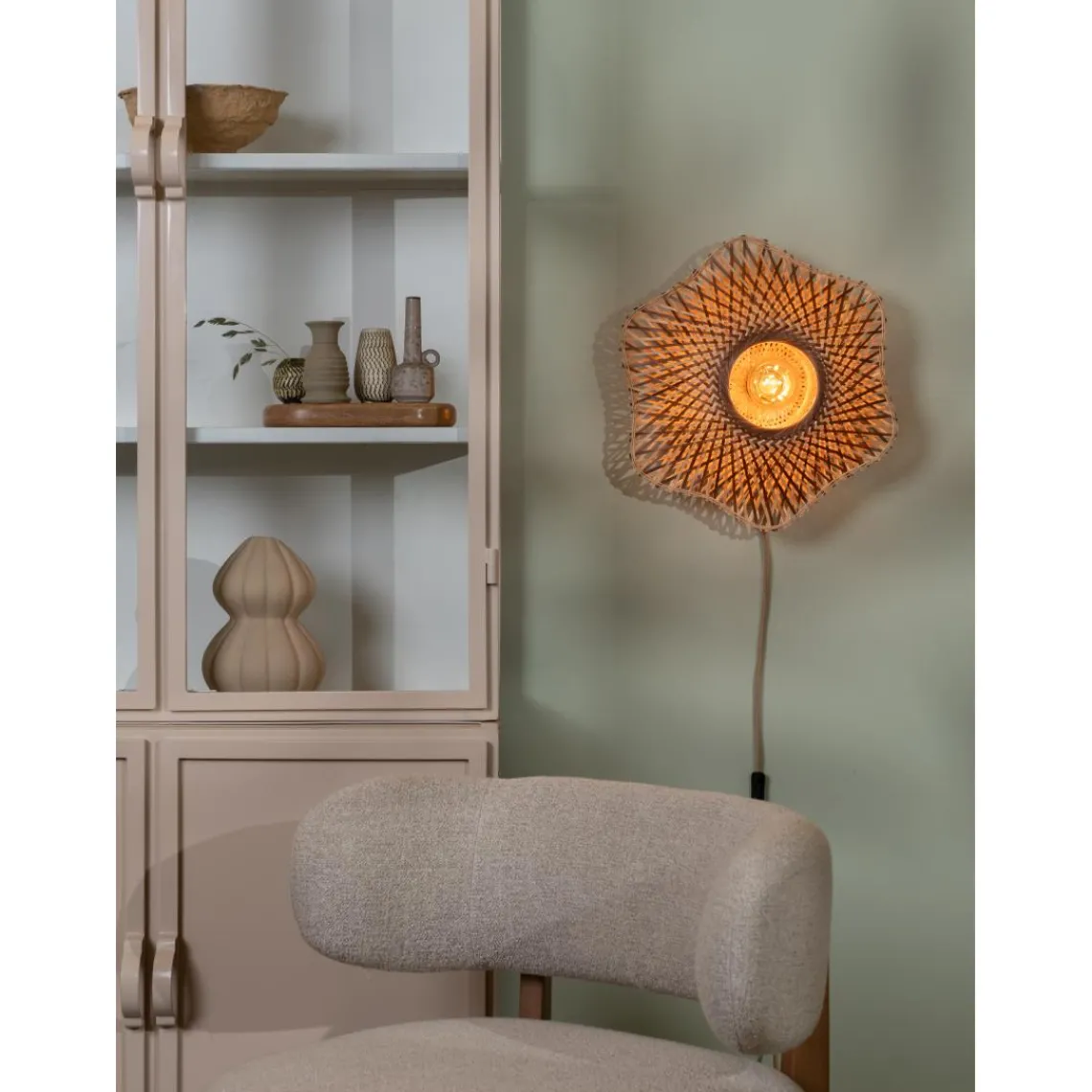 Good & Mojo Applique murale Madura bambou naturel marron New