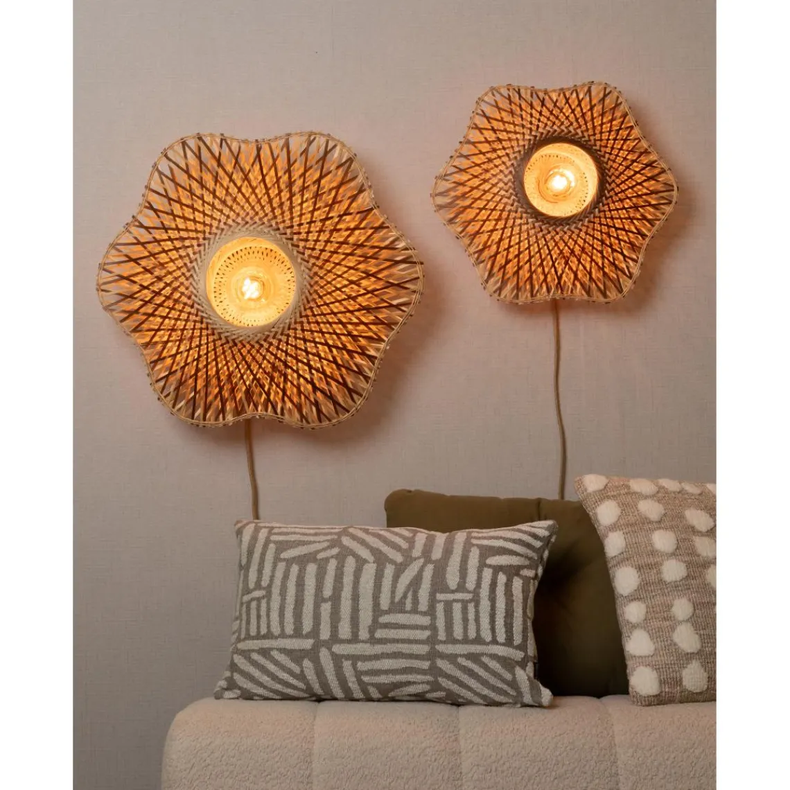 Good & Mojo Applique murale Madura bambou naturel marron New