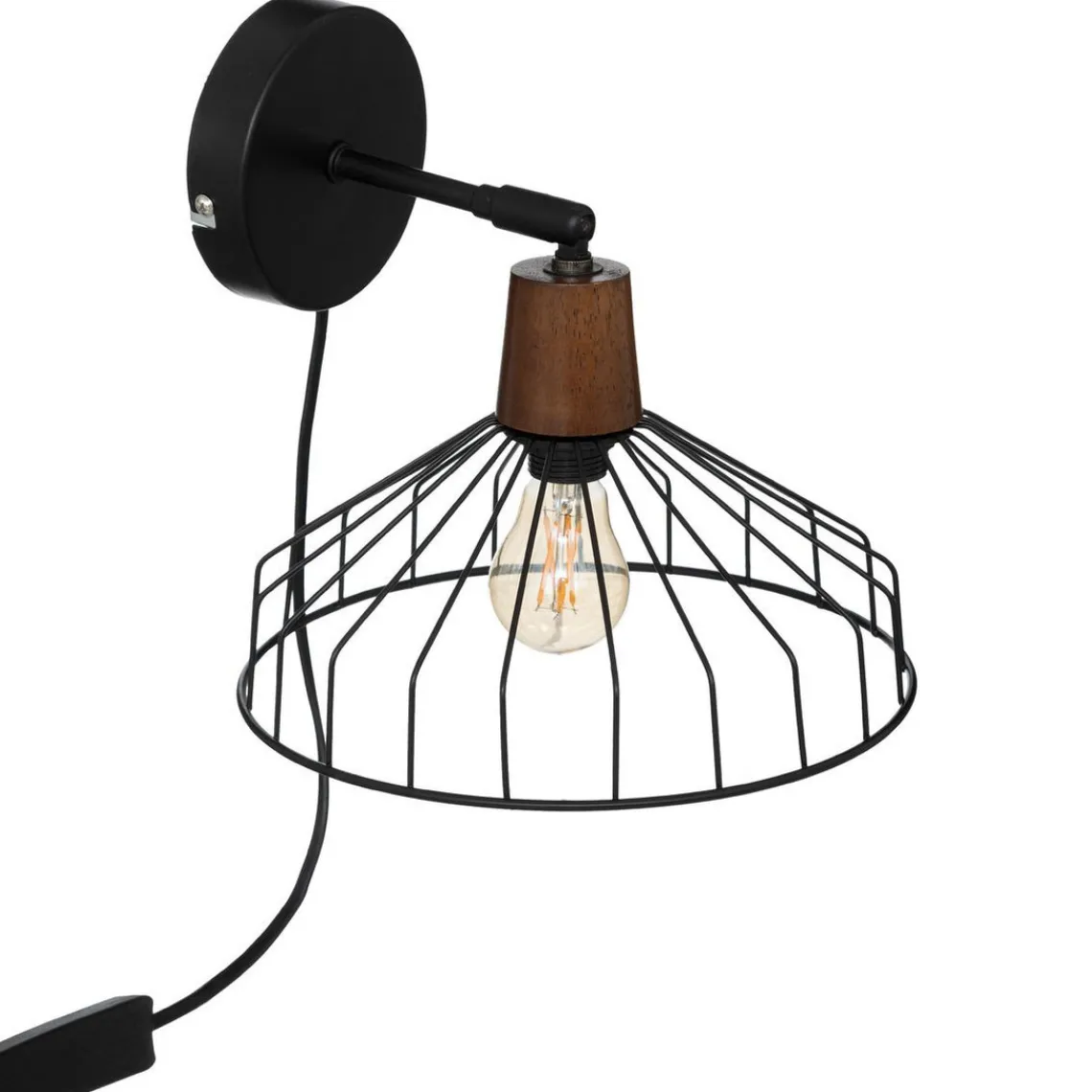 3S. x Home Applique murale noire en métal Sale