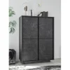 3S. x Home Argentier 4 portes CARRARA décor marbre noir Outlet