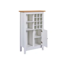 3S. x Home Armoire à bouteilles JULINA coloris blanc chêne Artisan Outlet