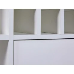 3S. x Home Armoire à bouteilles JULINA coloris blanc chêne Artisan Outlet