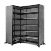 Calicosy Armoire à chaussure d'angle avzc structure en métal gris