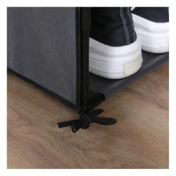 Calicosy Armoire à chaussure d'angle avzc structure en métal gris