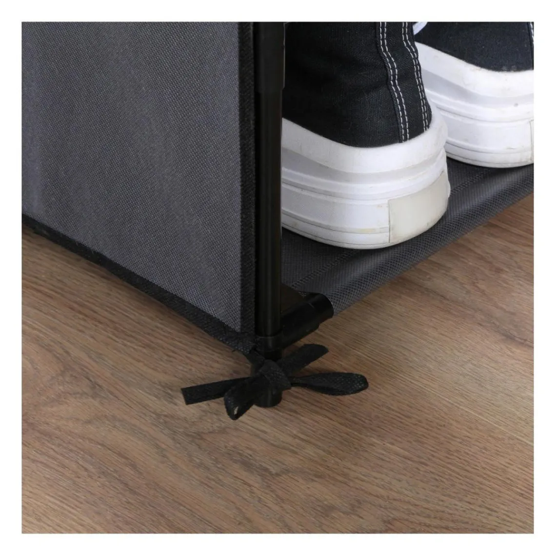 Calicosy Armoire à chaussure d'angle avzc structure en métal gris