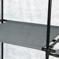 3S. x Home Armoire 2 penderies gris New