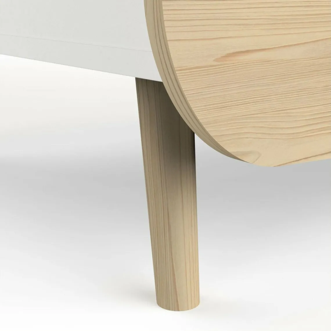 3 SUISSES Armoire 3 portes + 4 tiroirs FIRMIANA blanc et pin naturel Sale