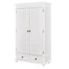 3S. x Home Armoire 2 Portes 2 Tiroirs Blanche PACO Best