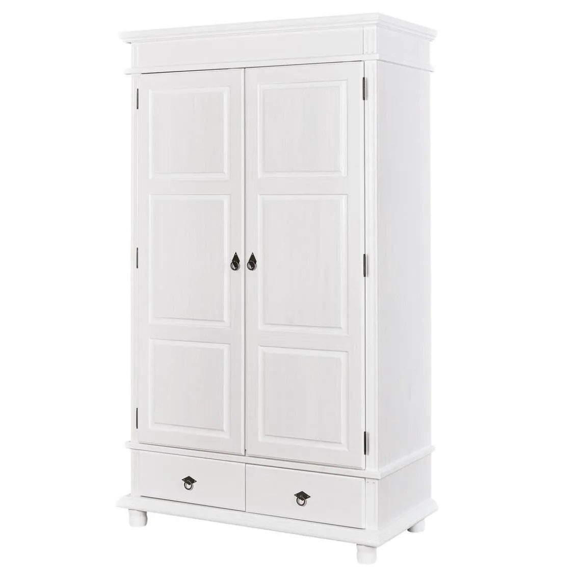 3S. x Home Armoire 2 Portes 2 Tiroirs Blanche PACO Best