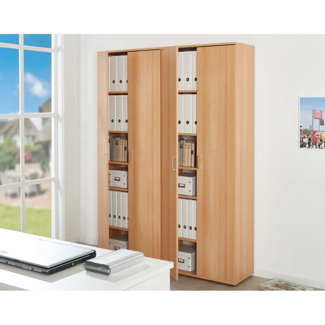 3S. x Home Armoire 2 portes chêne TREVA Clearance