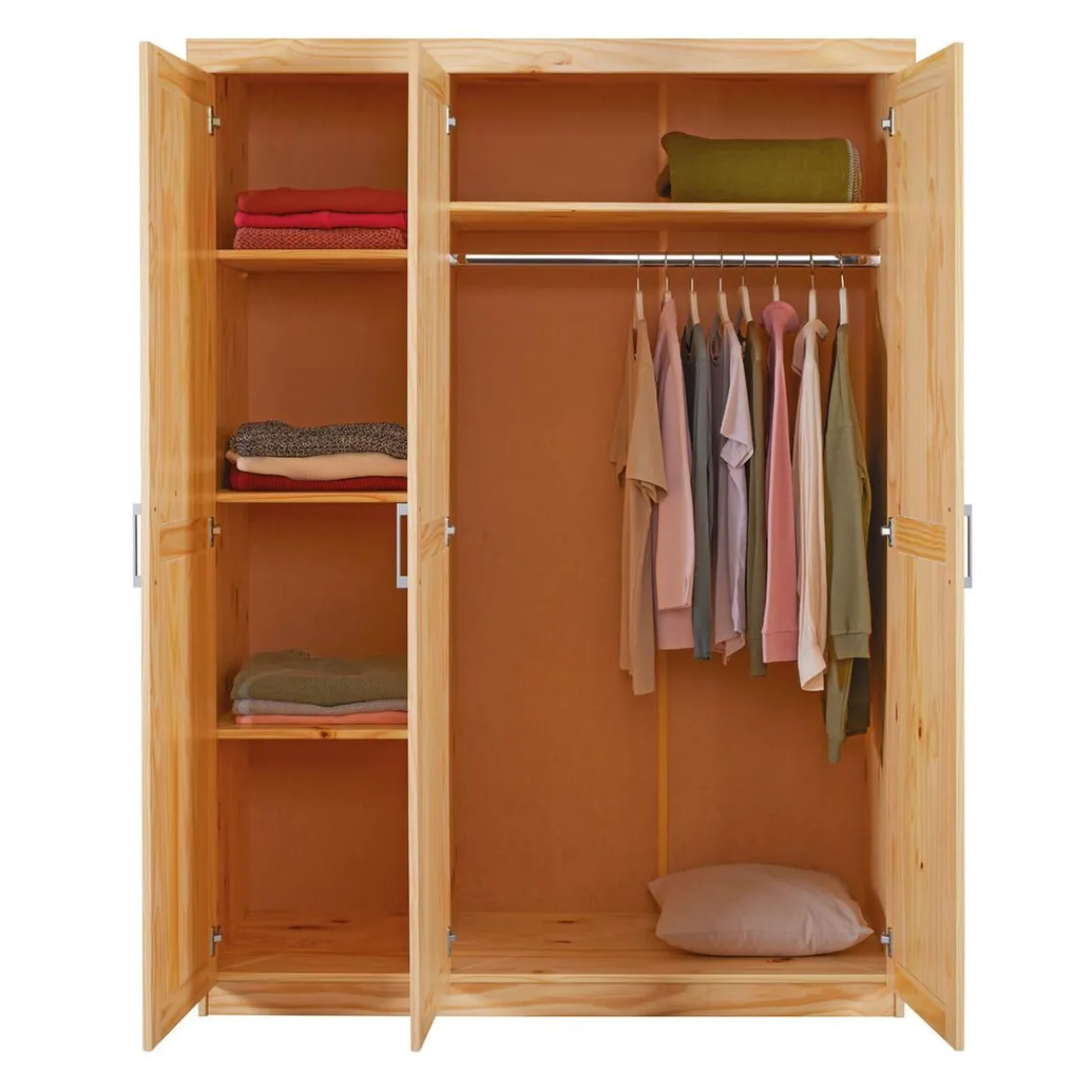 3S. x Home Armoire 3 portes en Pin massif SPEL Online