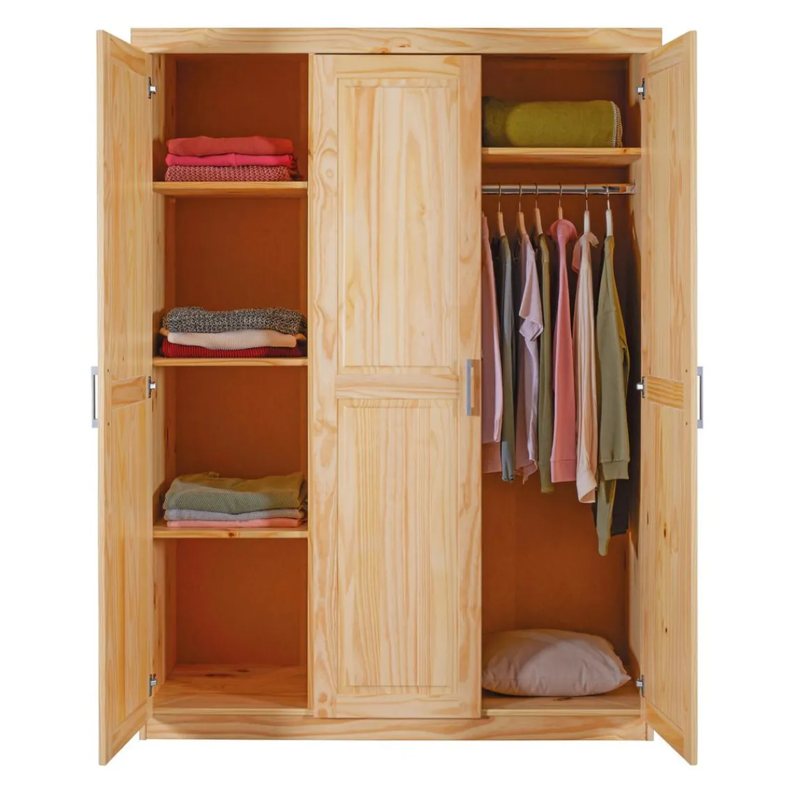 3S. x Home Armoire 3 portes en Pin massif SPEL Online