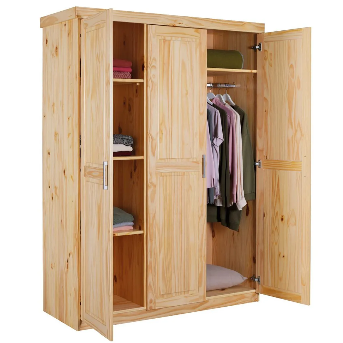 3S. x Home Armoire 3 portes en Pin massif SPEL Online