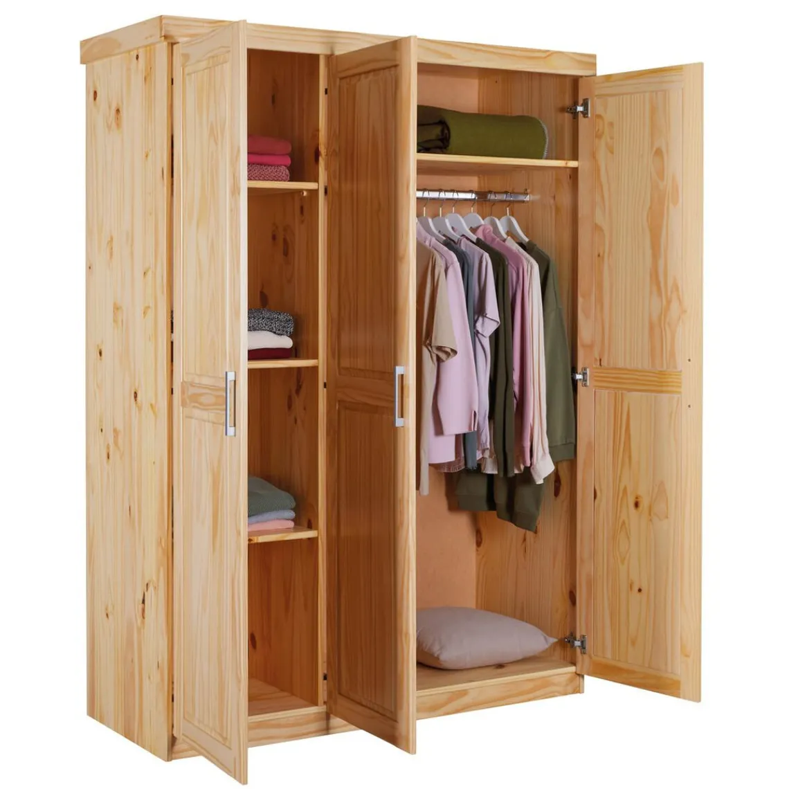 3S. x Home Armoire 3 portes en Pin massif SPEL Online