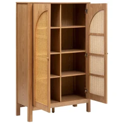 3S. x Home Armoire 2 portes en placage frêne Discount