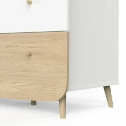 3 SUISSES Armoire 2 portes FIRMIANA Blanc et pin naturel Sale