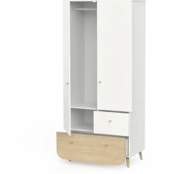 3 SUISSES Armoire 2 portes FIRMIANA Blanc et pin naturel Sale