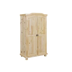 3S. x Home Armoire 4 étagères 1 penderie en Pin Massif LEBOSA Online