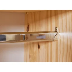 3S. x Home Armoire 4 étagères 1 penderie en Pin Massif LEBOSA Online