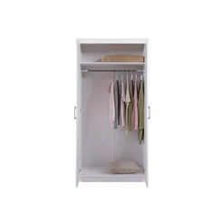3S. x Home Armoire blanc 2 portes AKOON Clearance