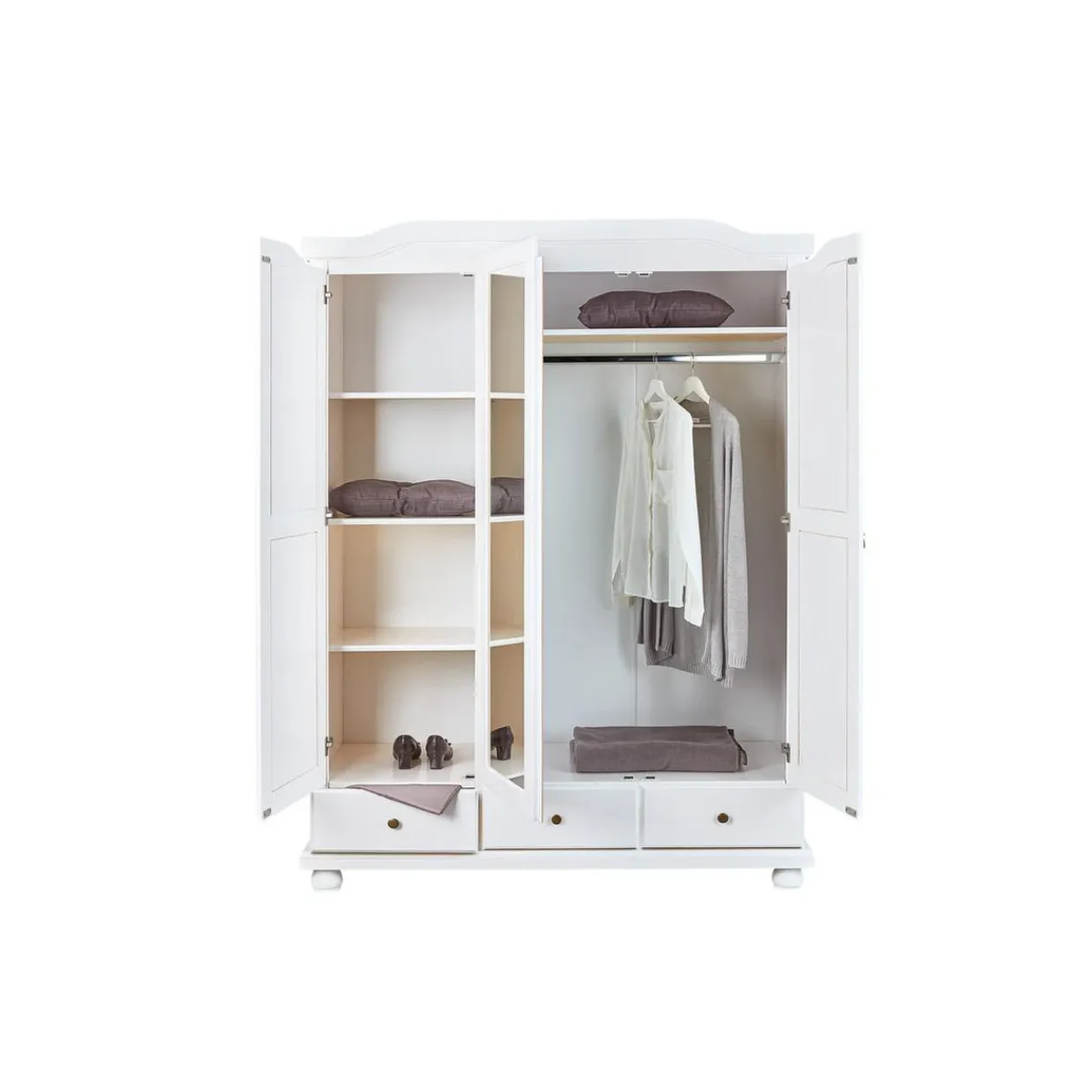 3S. x Home Armoire Blanc 3 portes KARPOA New