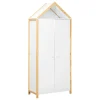 3S. x Home Armoire blanc en bois KIMA Clearance