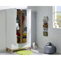 3S. x Home Armoire Blanche 100 x 188 x 52 cm EVIDENCE